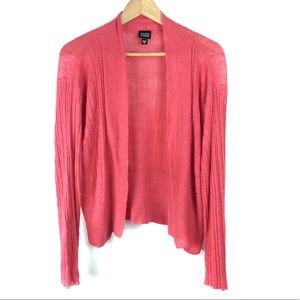 Eileen Fisher Linen Coral Long Sleeve Cardigan M